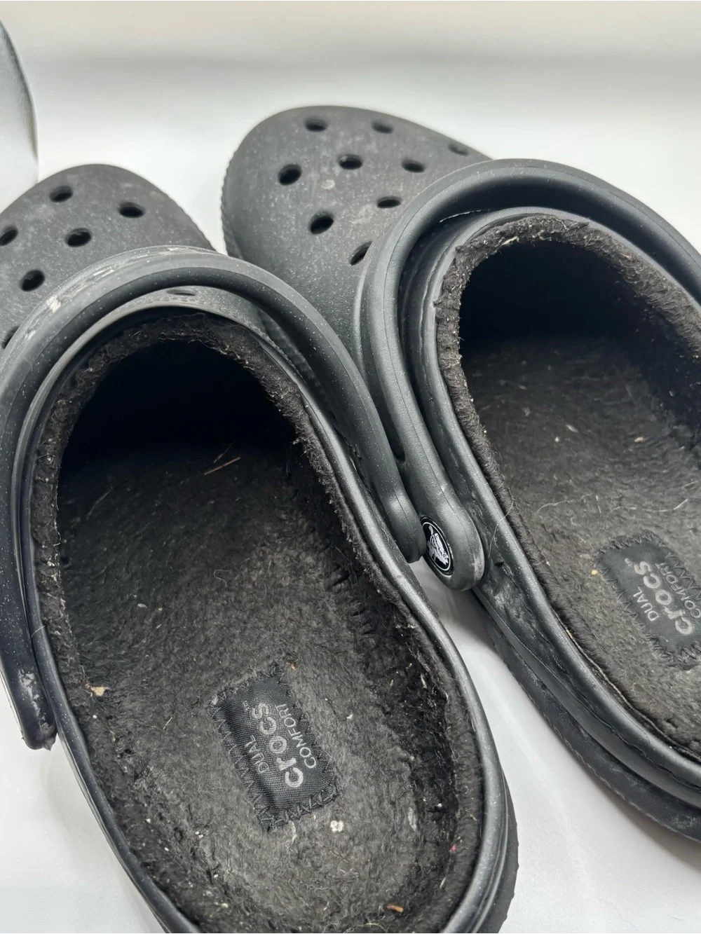 Crocs Classic Lined Clogs Black Mens 7 Womens 9